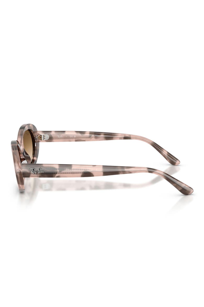 54mm Gradient Oval Sunglasses, Alternate, color, OPAL PINK HAVANA / CLEAR BROWN