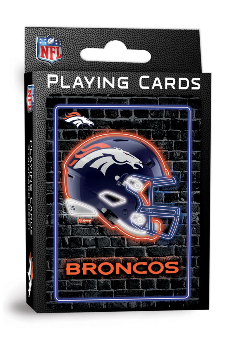 Denver Broncos Neon Playing Cards, Main, color, Multicolor