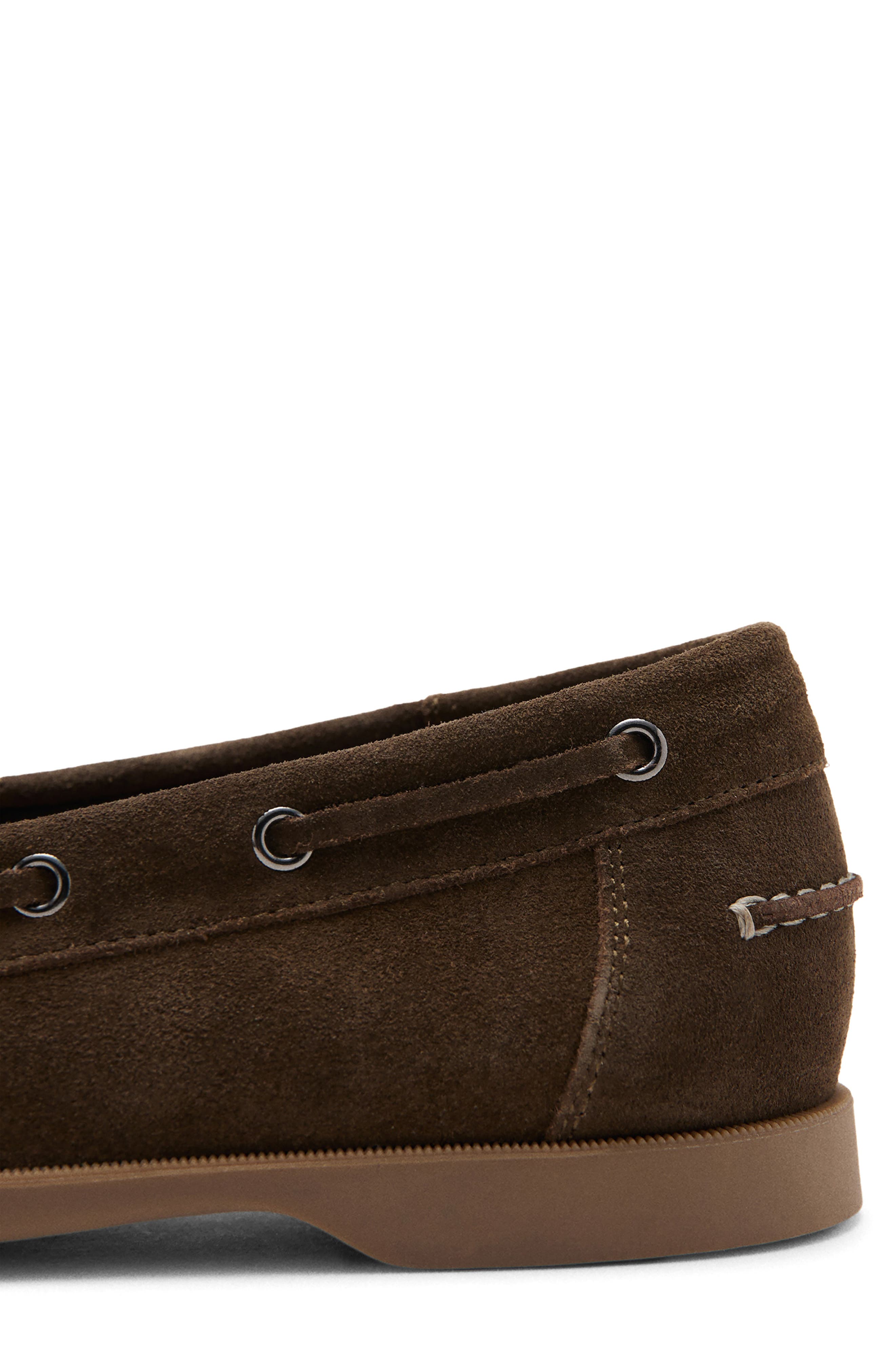 Leather Boat Shoe, Alternate, color, BROWN
