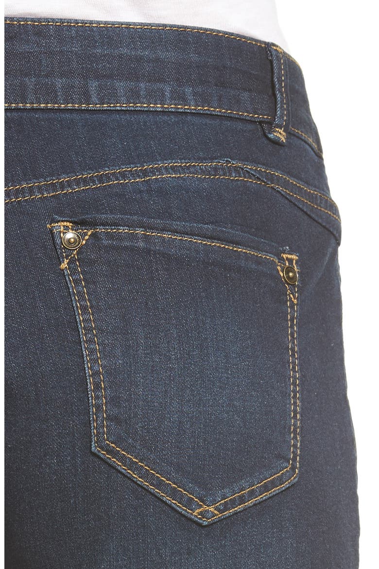 'Ab'Solution Cuff Denim Shorts (Nordstrom Exclusive), Alternate, color, INDIGO