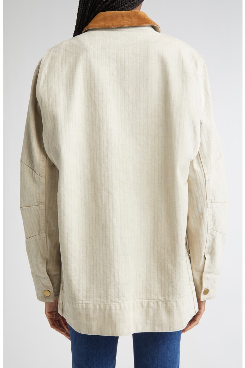 Abbas Cotton Barn Jacket, Alternate, color, LIGHT OATMEAL