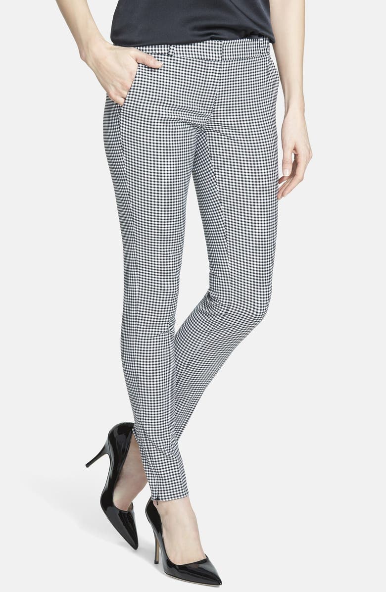 MICHAEL Michael Kors Slim Plaid Pants, Main, color, 