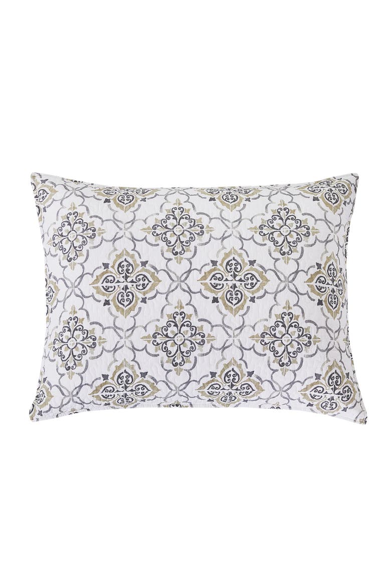 Booker Medallion Bedding Quilt Set, Alternate, color, Gray