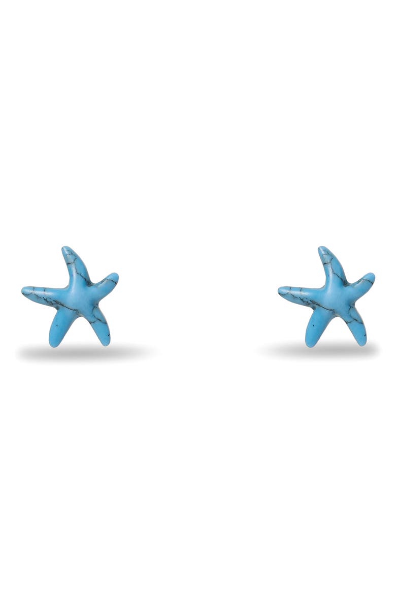 Starfish Stud Earrings, Main, color, TURQUOISE
