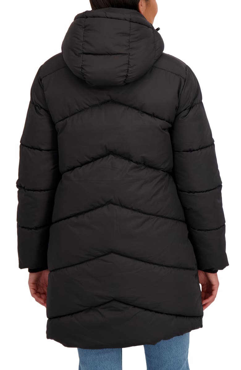 Sebby Quilted Hooded Puffer Jacket, Alternate, color, Black