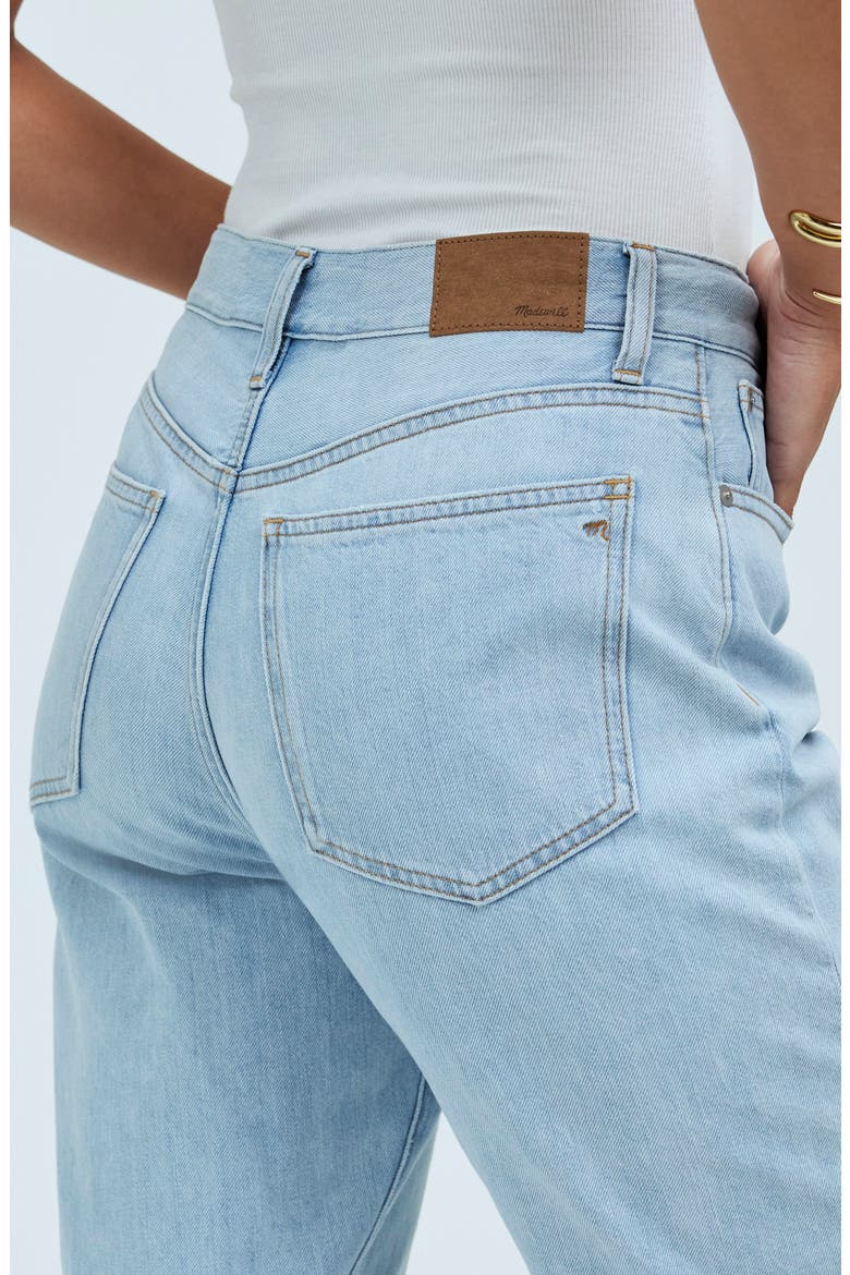 The Perfect Summer '90s Ripped High Waist Crop Straight Leg Jeans, Alternate, color, FITZGERALD WASH
