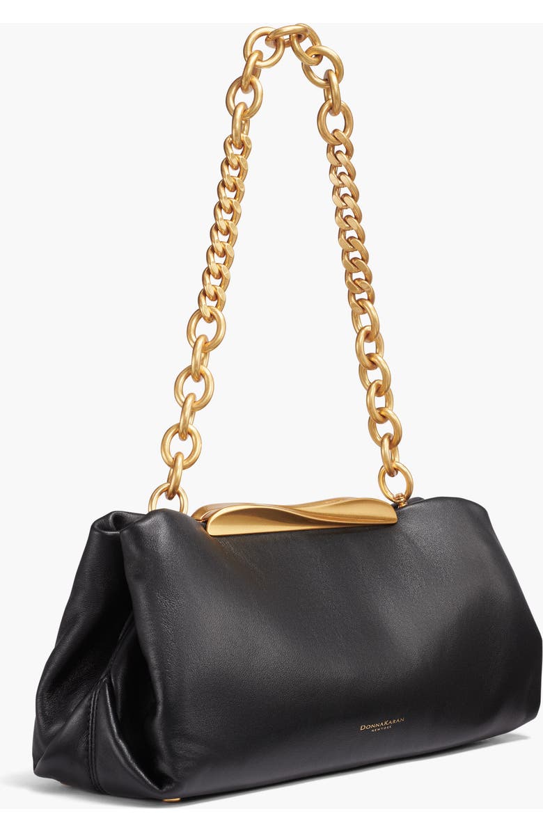 Donna Karan New York Poplin Clutch, Alternate, color, Blk/Gold