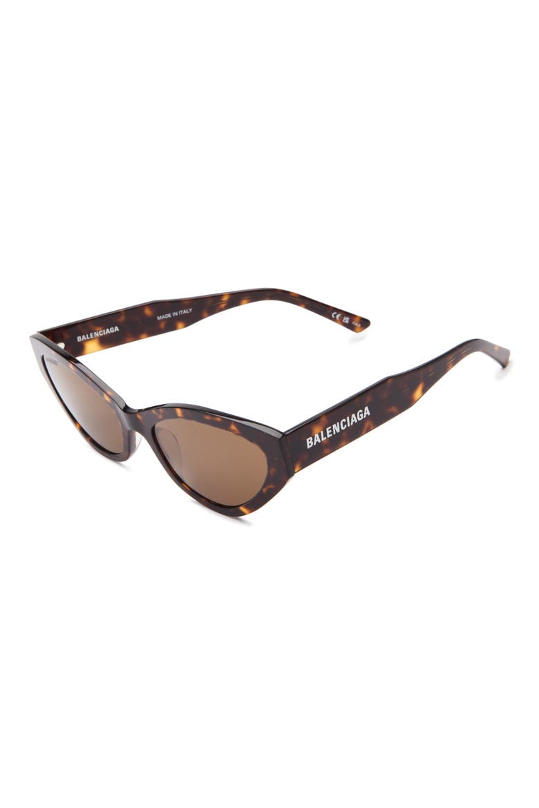 57mm Cat Eye Sunglasses, Alternate, color, HAVANA HAVANA BROWN