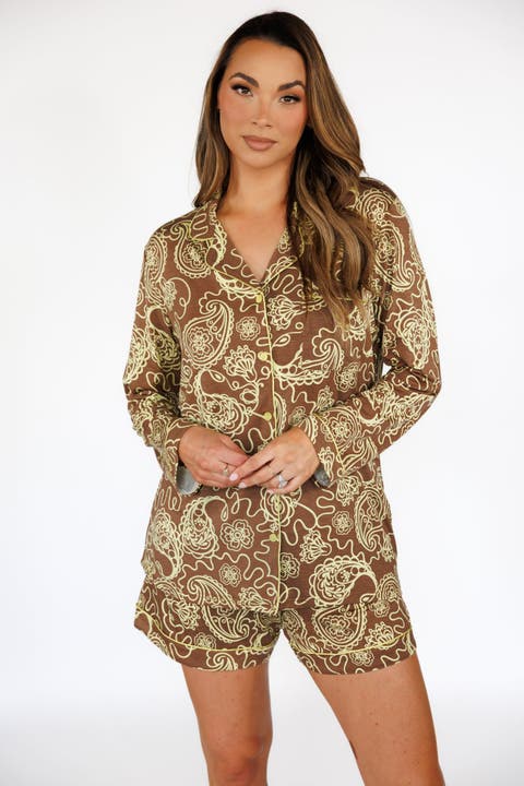 Long Sleeve & Short Pajama Set