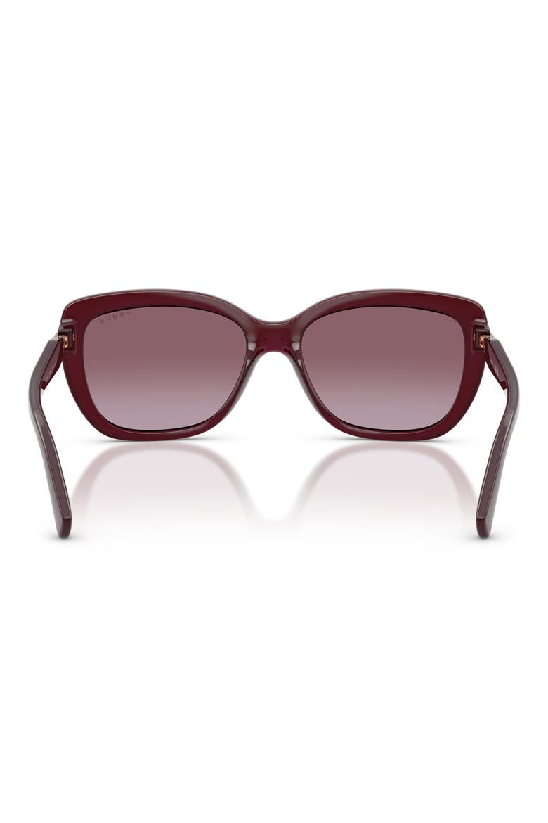 VO5678SB 55mm Butterfly Sunglasses, Alternate, color, TRANSPARENT CHERRY / VIOLET
