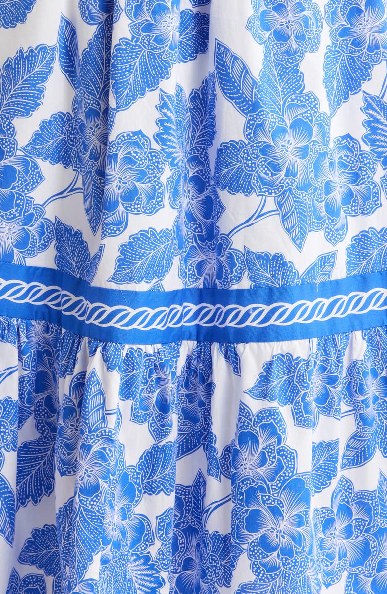 SUGARLIPS Rency Floral Smocked Maxi Dress, Alternate, color, Wht-Blu