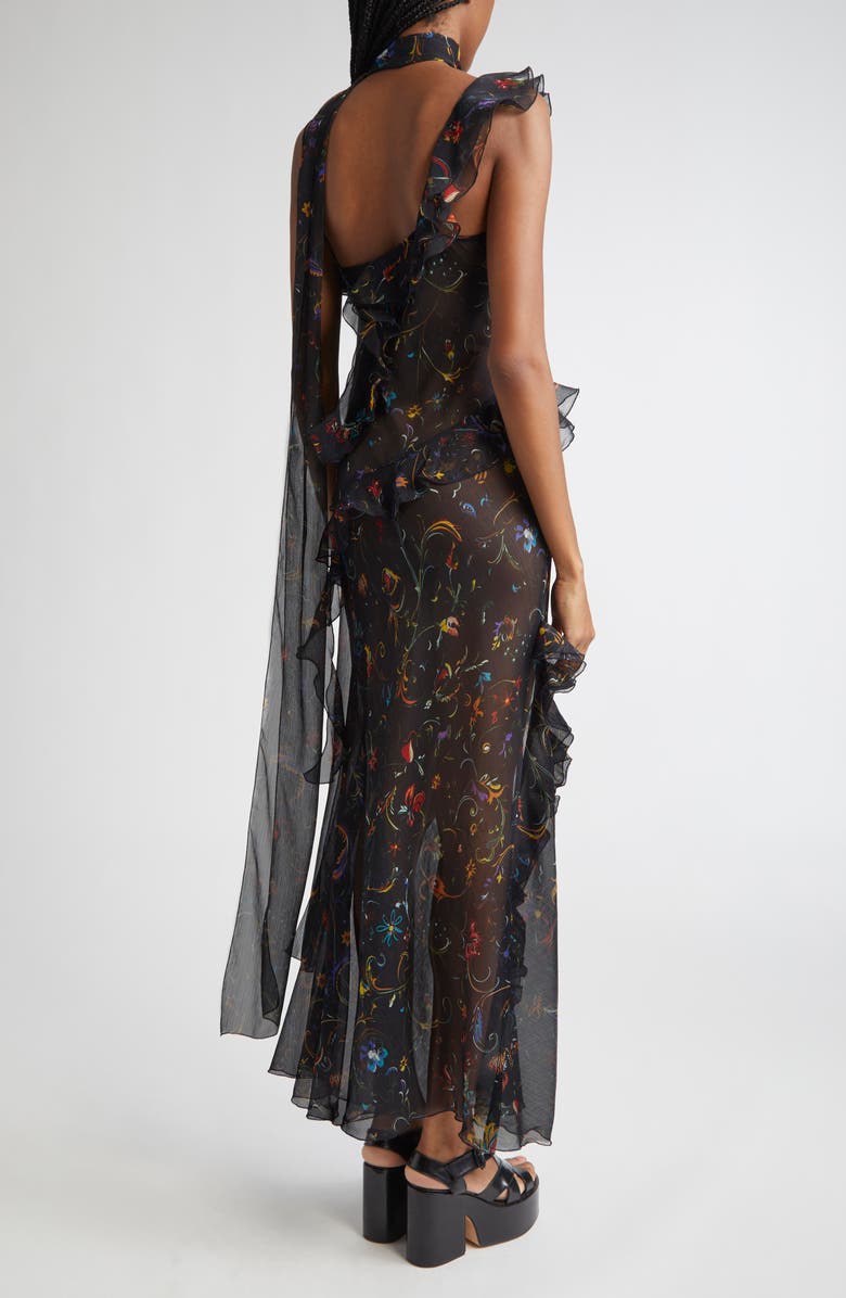 Siedrés Monica Floral Print Tiered Ruffle Chiffon Dress, Alternate, color, 