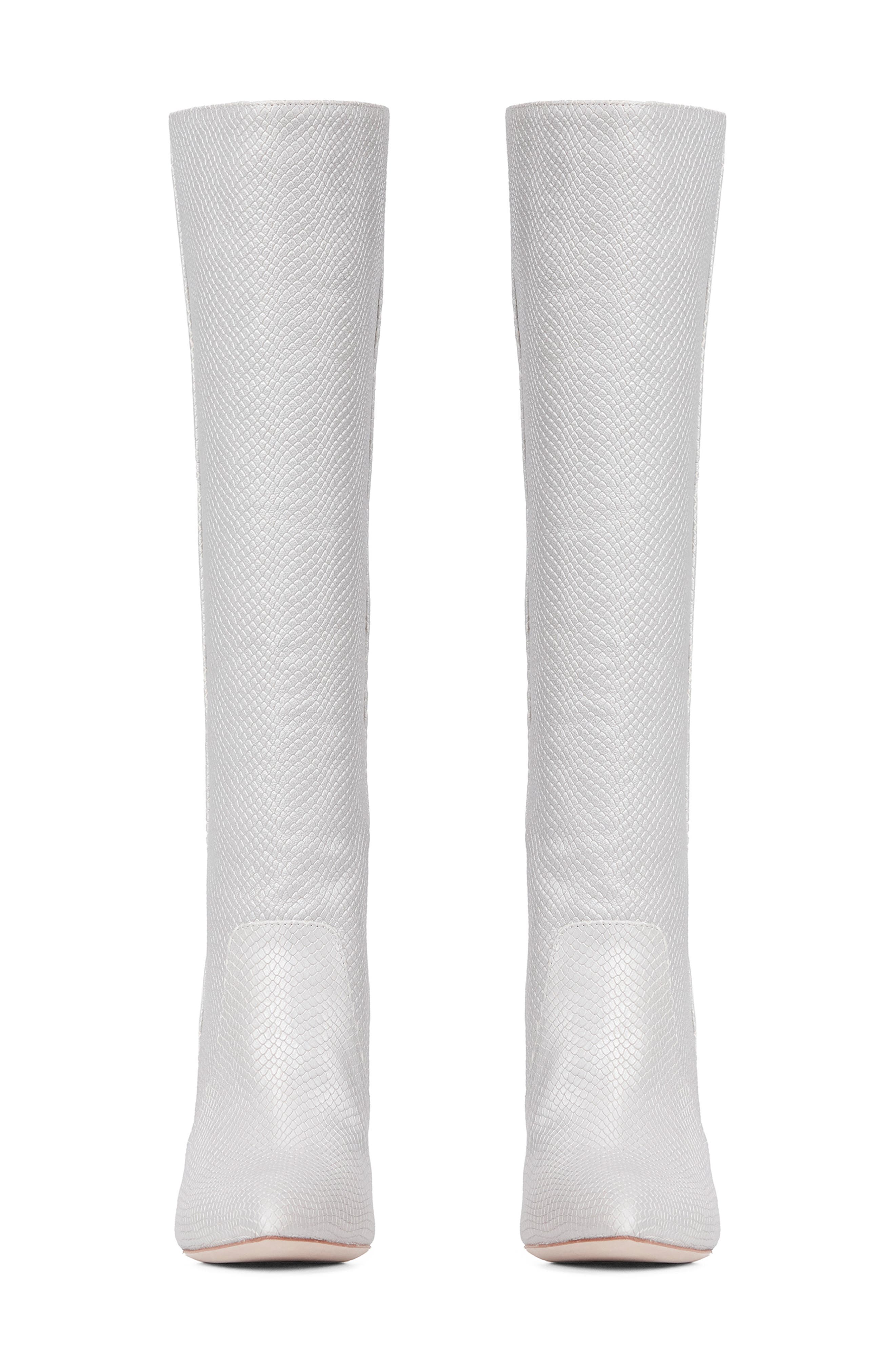 Carmen Snakeskin Embossed Tall Boot, Alternate, color, PEARL SNAKE