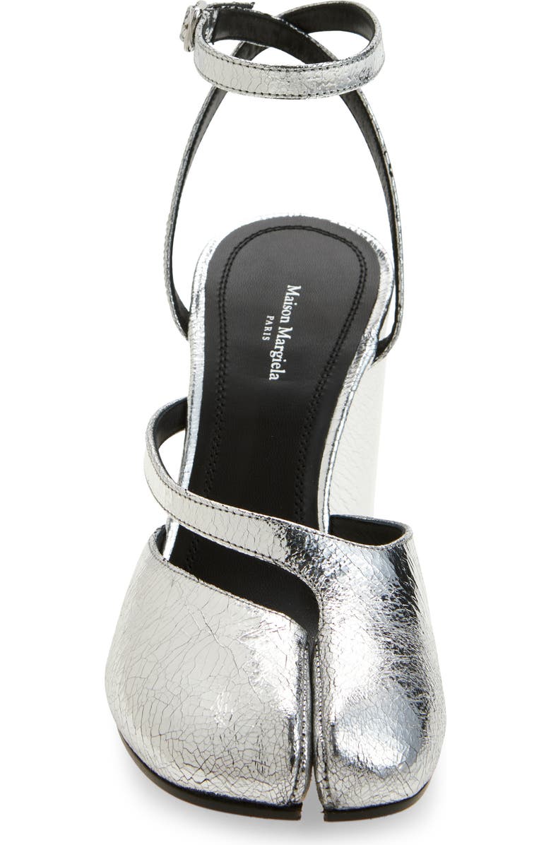 Maison Margiela Tabi Metallic Ankle Strap Pump, Alternate, color, Metallic Silver