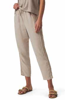 Splendid Angie Straight Leg Linen Blend Drawstring Pants