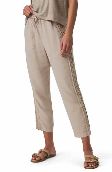 Splendid Angie Straight Leg Linen Blend Drawstring Pants