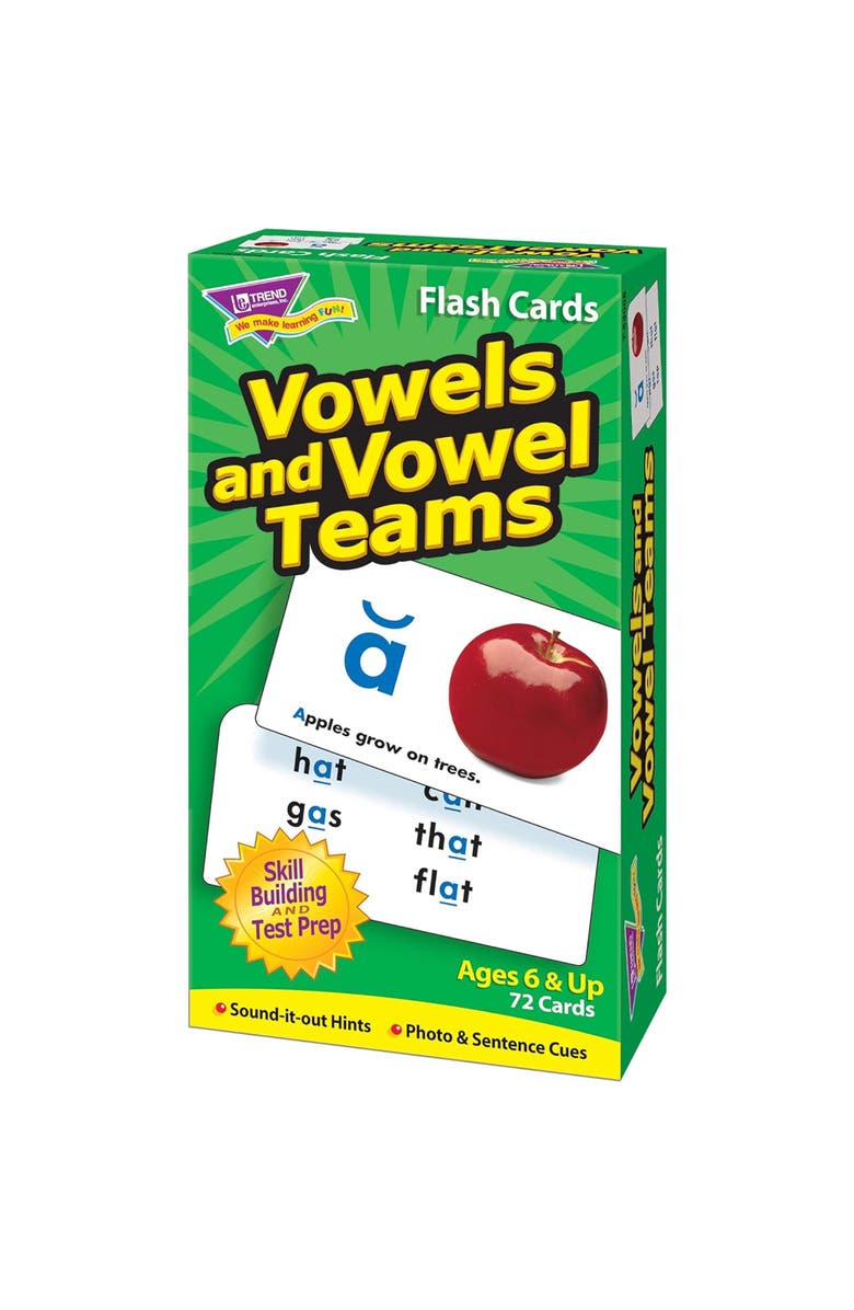 TREND Enterprises Vowels and Vowel Teams Skill Drill Flash Cards, Alternate, color, Multicolored