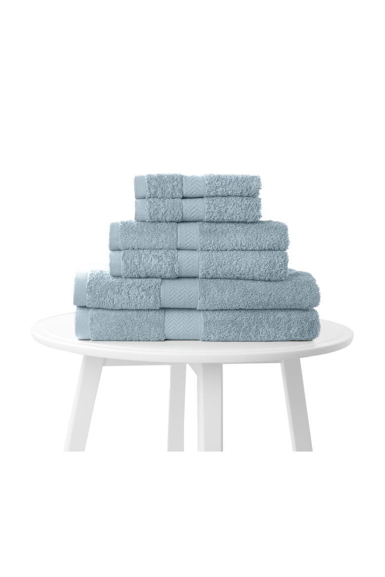 Ringspun 6-Piece Towel Set, Alternate, color, SOFT BLUE