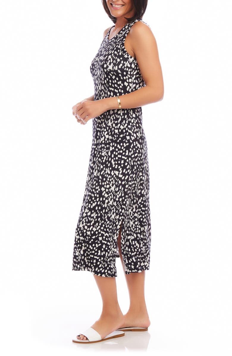 Karen Kane Dot Print Sleeveless Jersey Midi Dress, Alternate, color, 