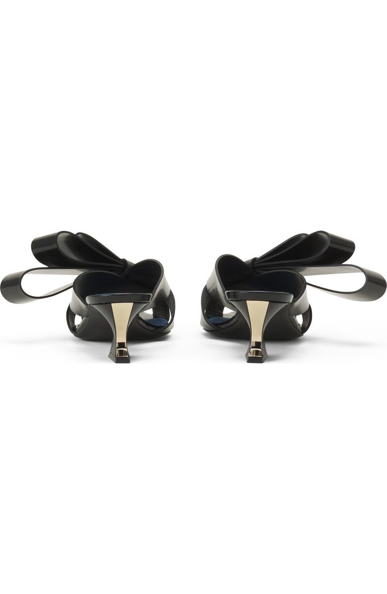 Lanvin Cadeau Leather Mules With Heel, Alternate, color, Black