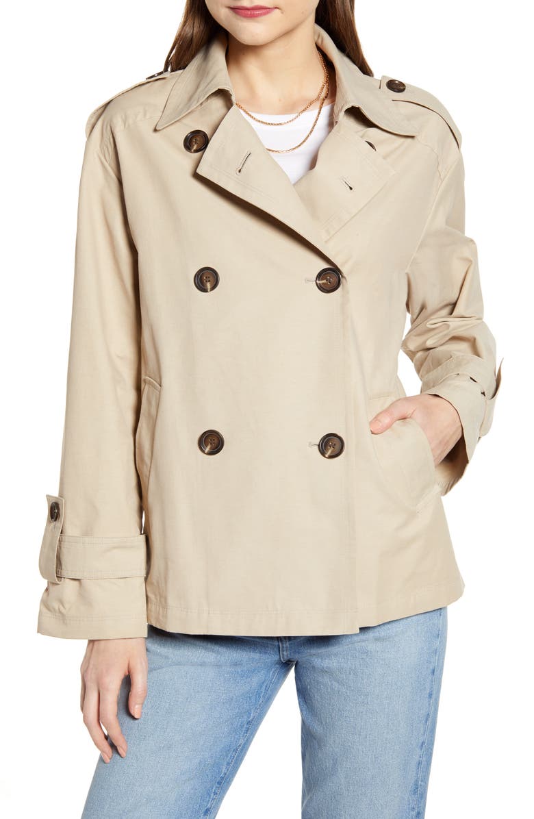 Something Navy Double Breasted Crop Jacket, Alternate, color, 