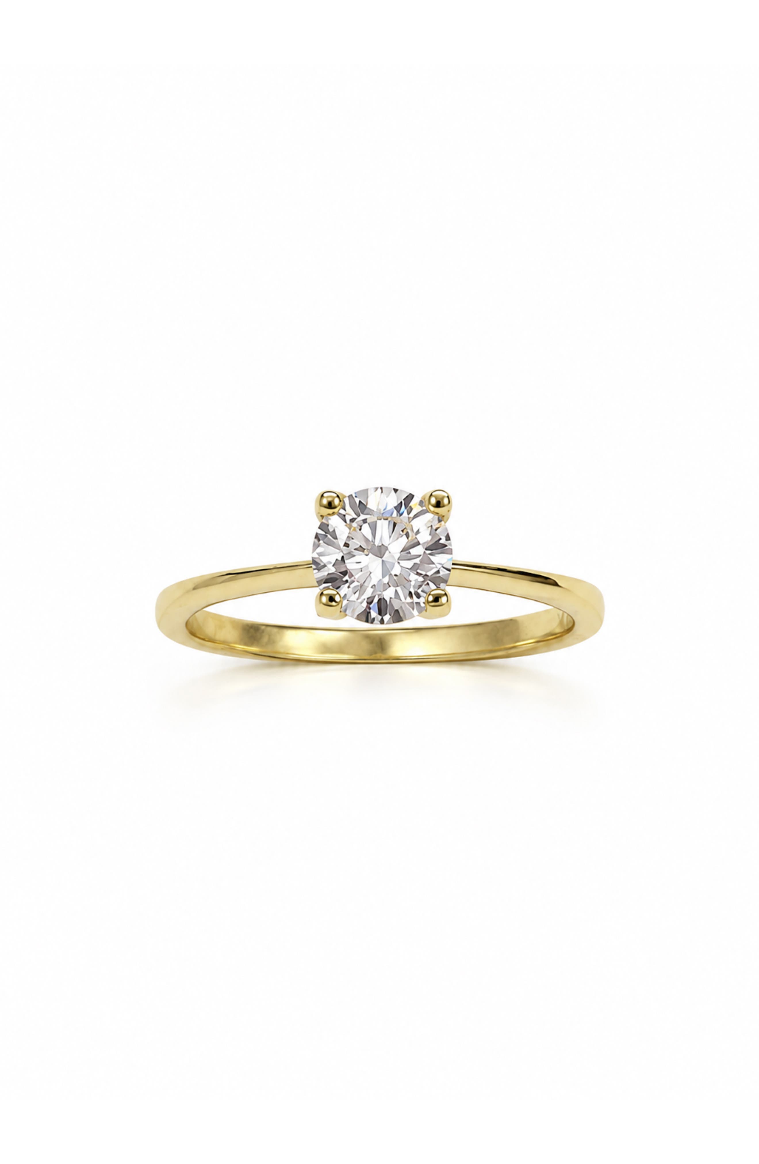 Moissanite 4-Prong Ring