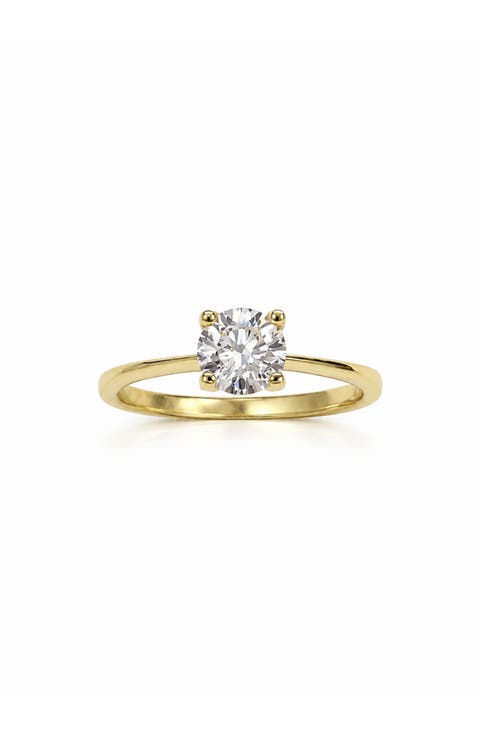 Moissanite 4-Prong Ring