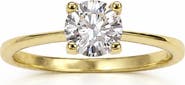 BEST SILVER Moissanite 4-Prong Ring