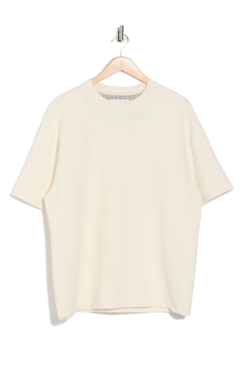 DENIM AND FLOWER Textured Crewneck T-Shirt, Alternate, color, Off White