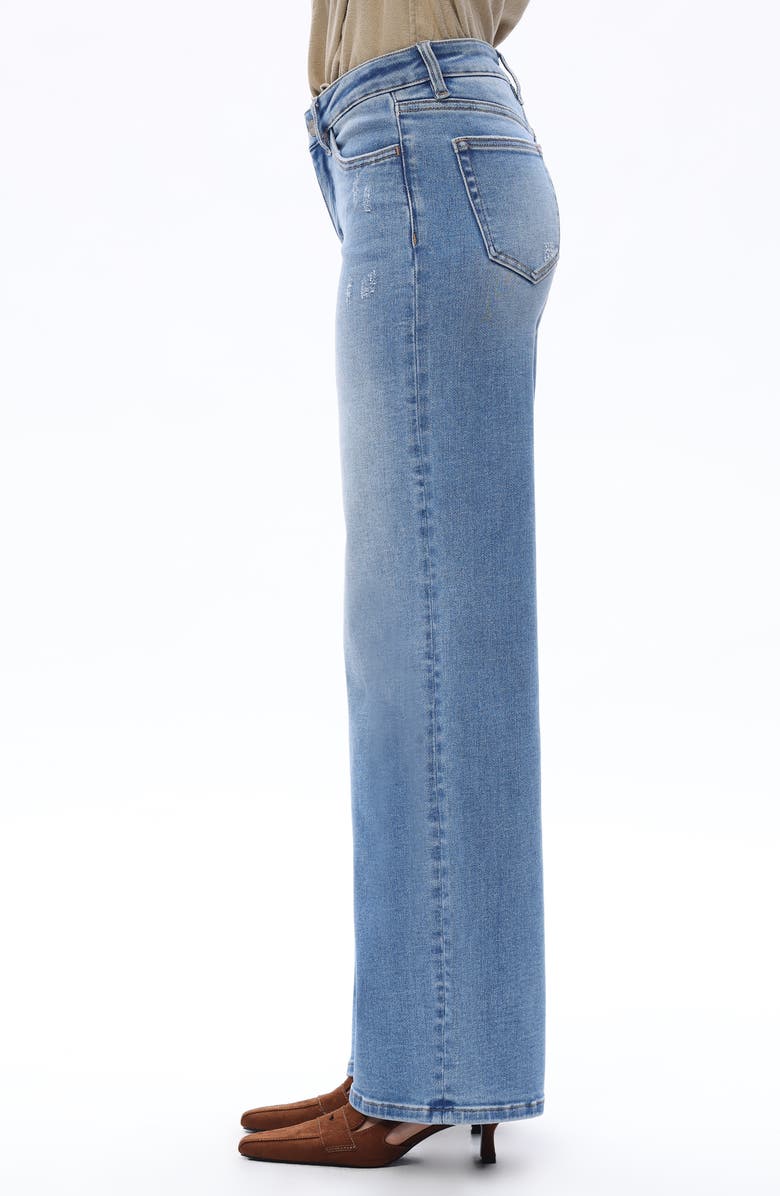 Bayeas Mid Rise Wide Leg Jeans, Alternate, color, Medium Blue