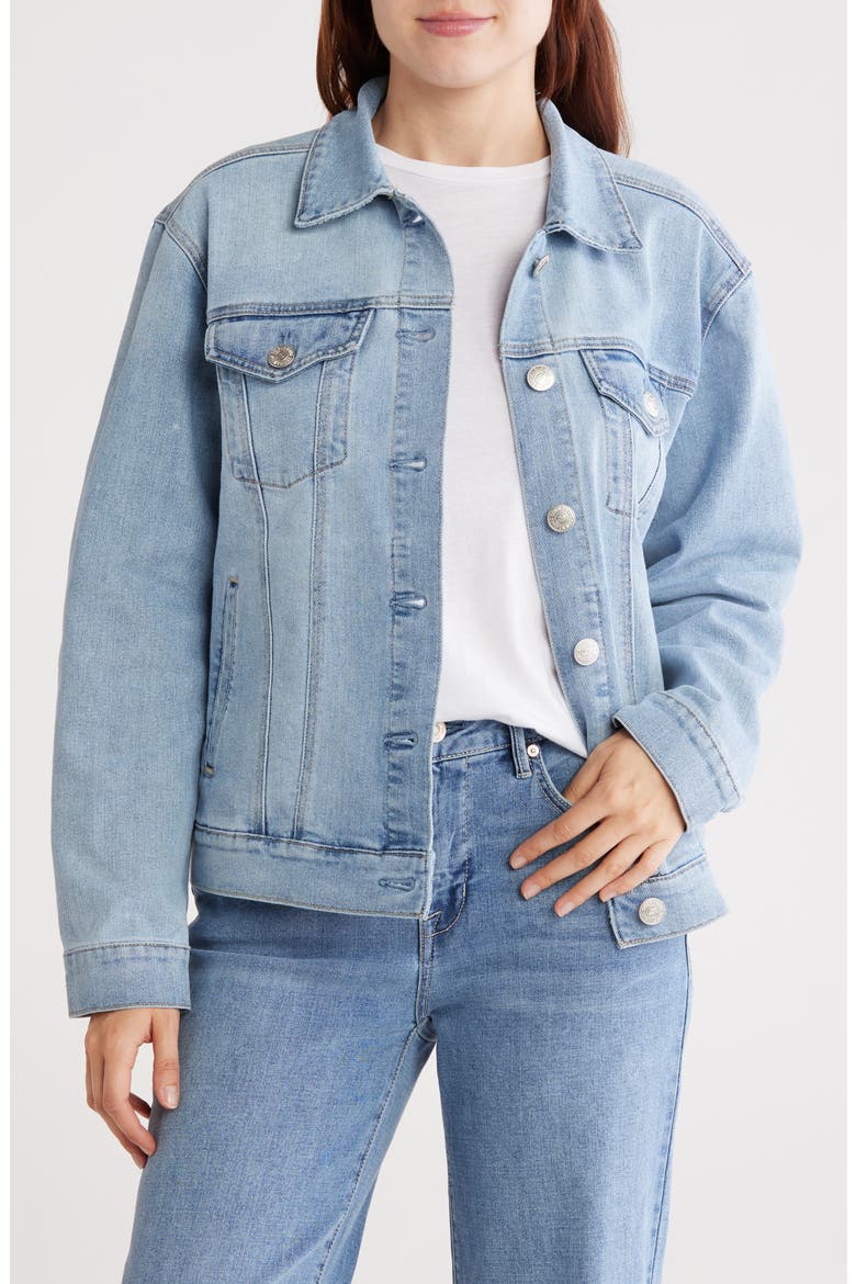 Denim Trucker Jacket, Main, color, KEY WEST