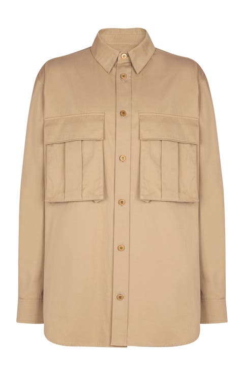 Cotton safari shirt
