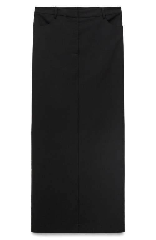 Mango High Waist Pencil Skirt In Black