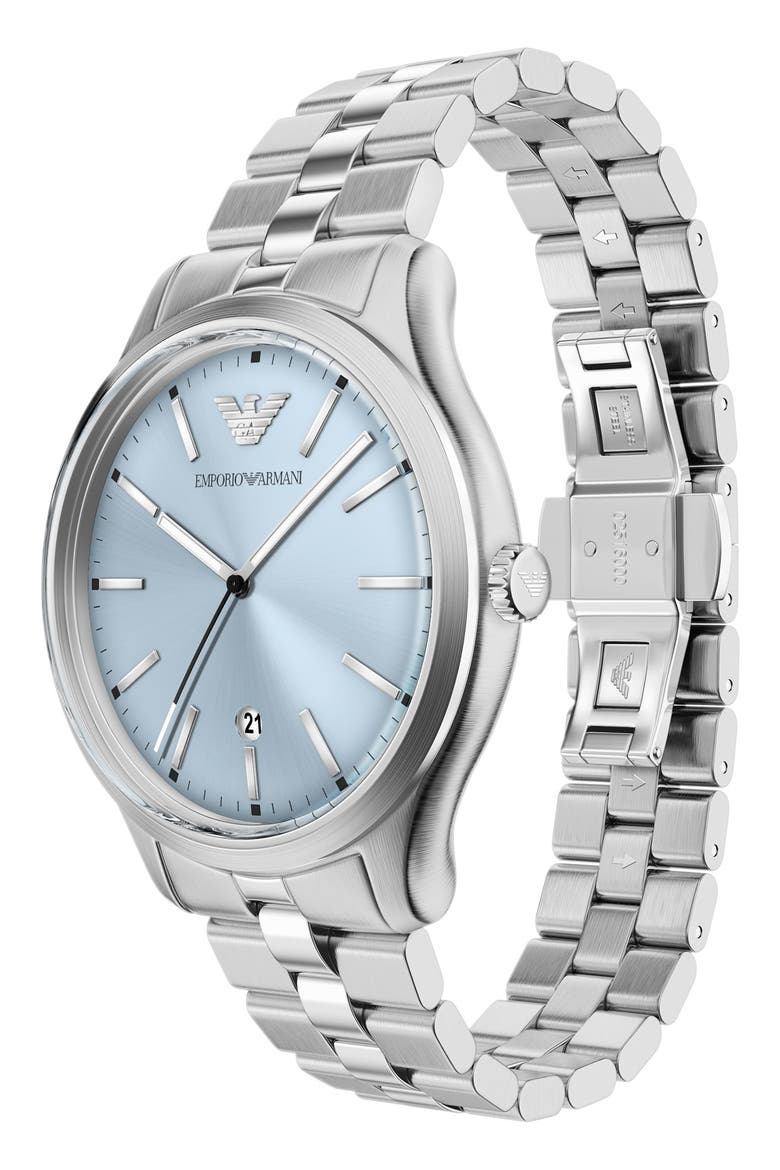 Bracelet Watch & Bracelet Gift Set, Alternate, color, SILVER/ LIGHT BLUE
