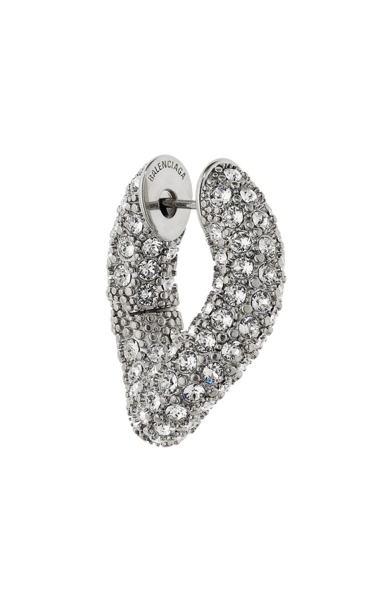 Balenciaga Crystal Hoop Earrings, Alternate, color,