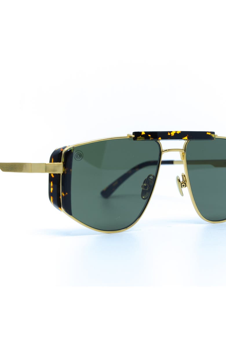 Taxxon Eyewear Five-O Sunglasses with Havana Frame, Alternate, color, Green