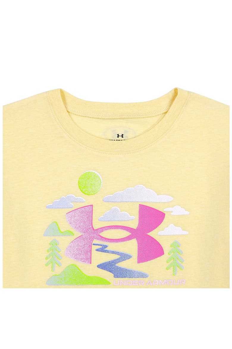Kids' UA Stream Core Foil Graphic Tee, Alternate, color, PALE LEMON