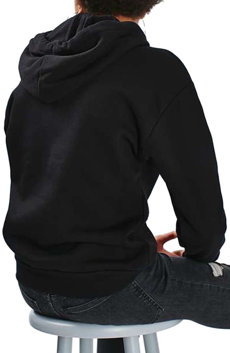 Topshop Oversize Hoodie, Alternate, color, 