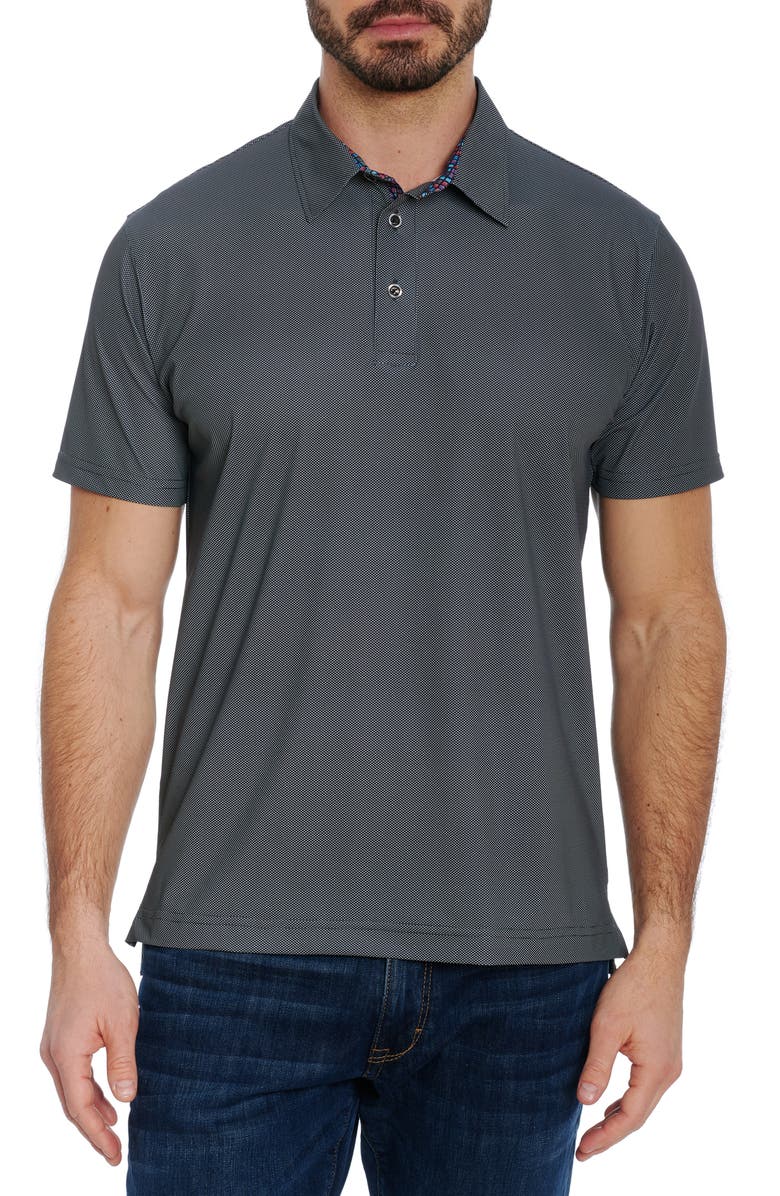 Robert Graham Burgon Short Sleeve Performance Polo, Main, color, 