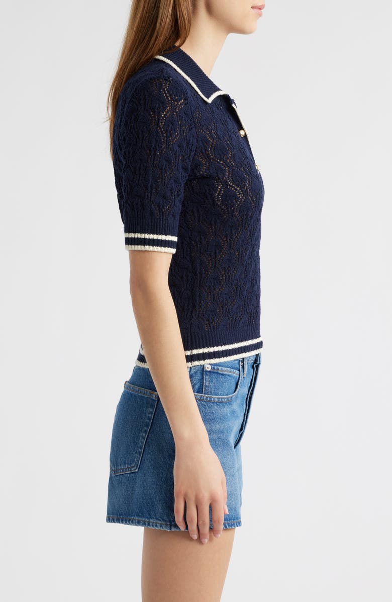 FRAME The Rookie Short Sleeve Sweater Polo, Alternate, color, 