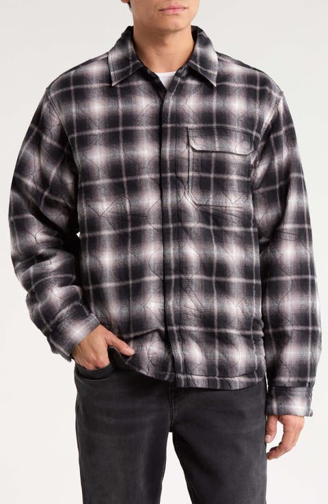 Logo Quilted Shirt Jacket