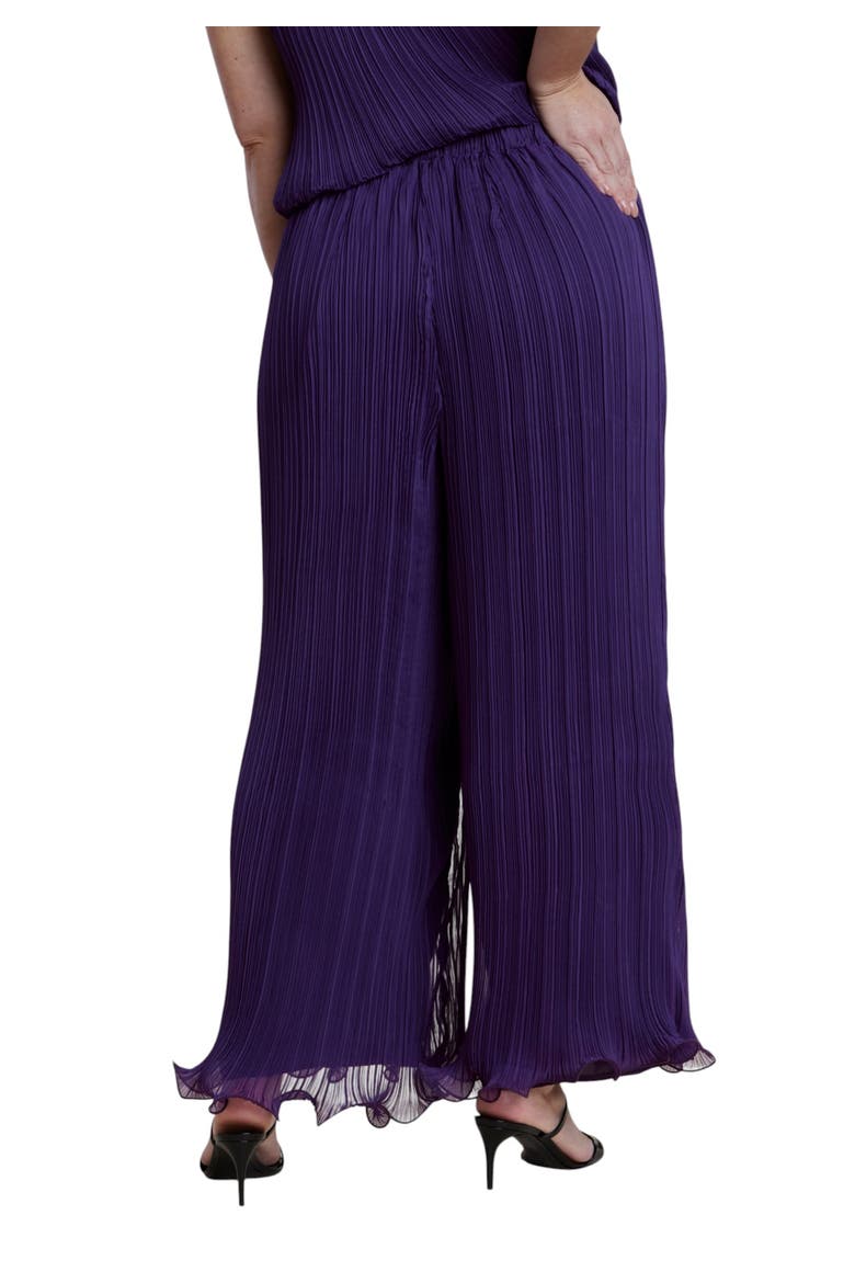 Wire Hem Plissé Pant, Alternate, color, GRAPE ROYALE
