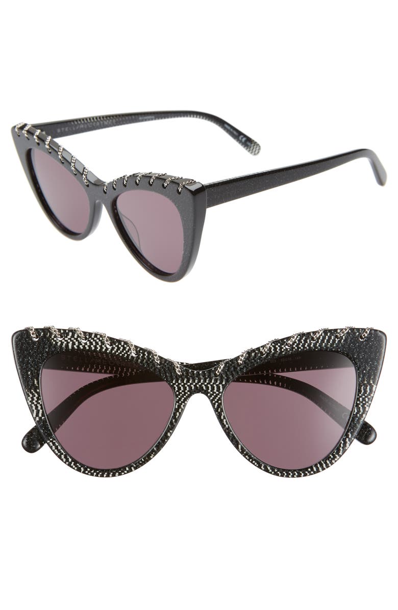Stella McCartney 52mm Cat Eye Sunglasses, Main, color, 