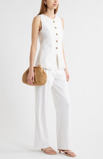 Linen Blend Vest