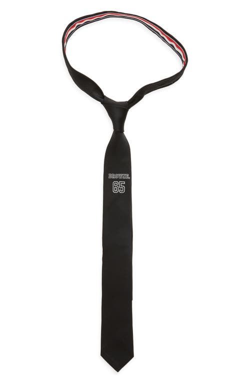 Thom Browne Classic Browne 65 Silk Tie in Black at Nordstrom