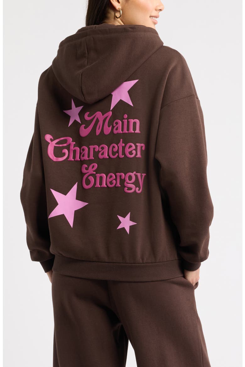 Graphic Hoodie, Main, color, BROWN- PINK MAIN CHARACTER ENE