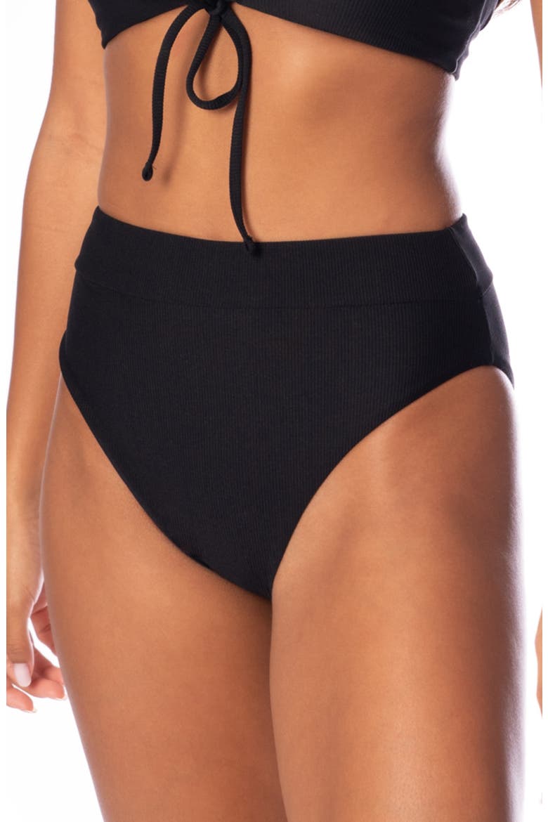 Jade Black Suzy Q Reversible Bikini Bottoms, Alternate, color, BLACK