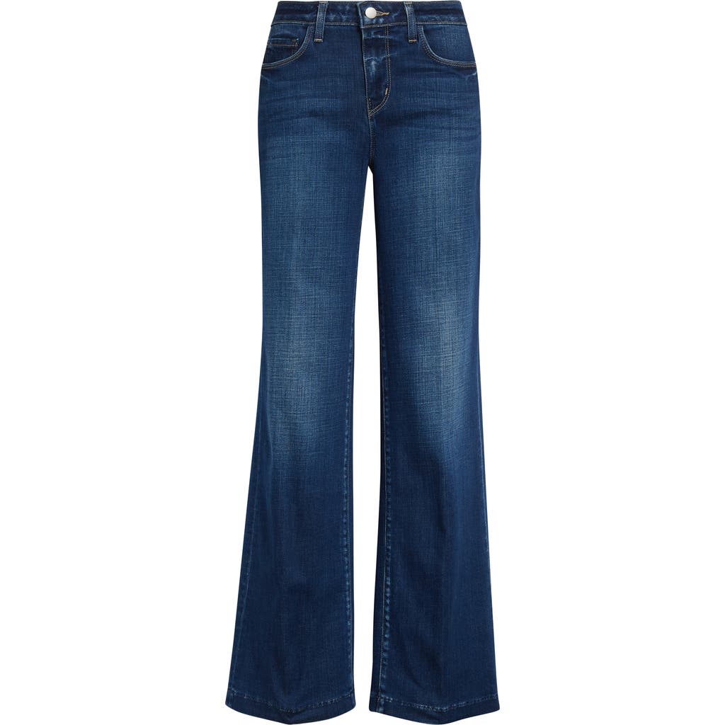L Agence L'agence Scottie High Waist Wide Leg Jeans In Blue