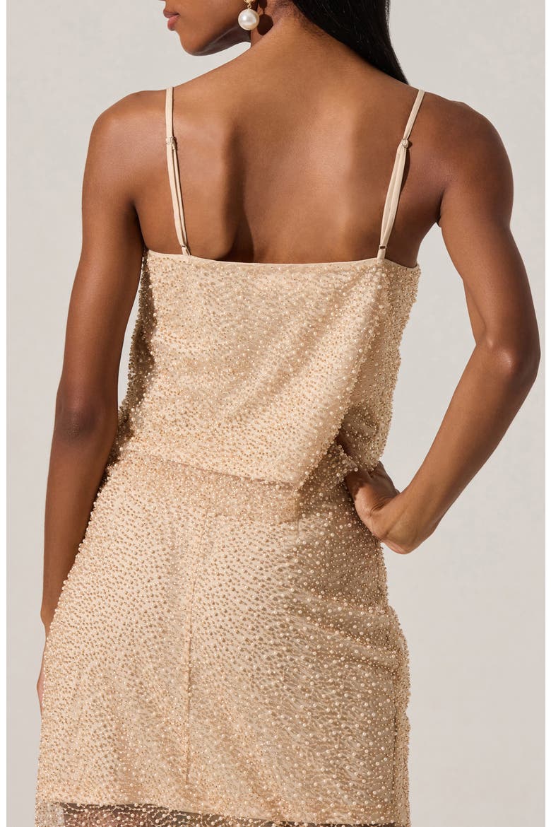 Messina Imitation Pearl Camisole, Alternate, color, CHAMPAGNE