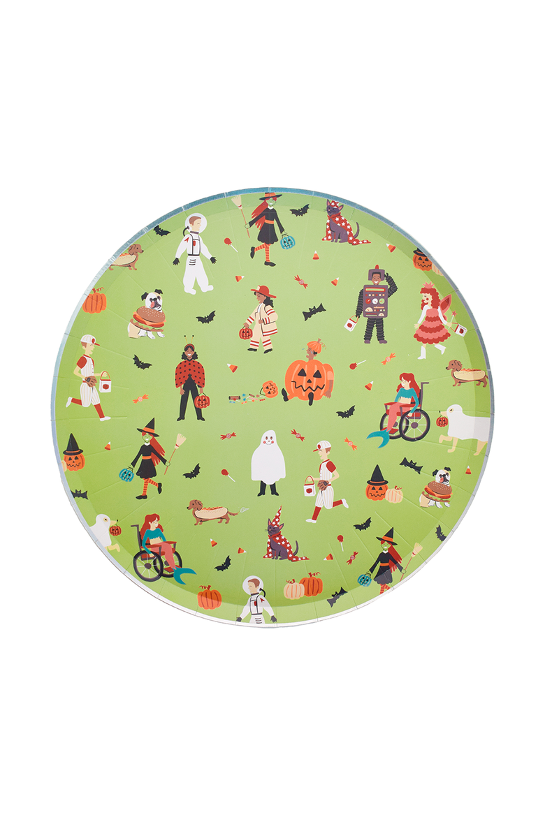 Trick or Treat Street Kids in Halloween Costumes Large Plates, Main, color, Assorted Pre-Pack
